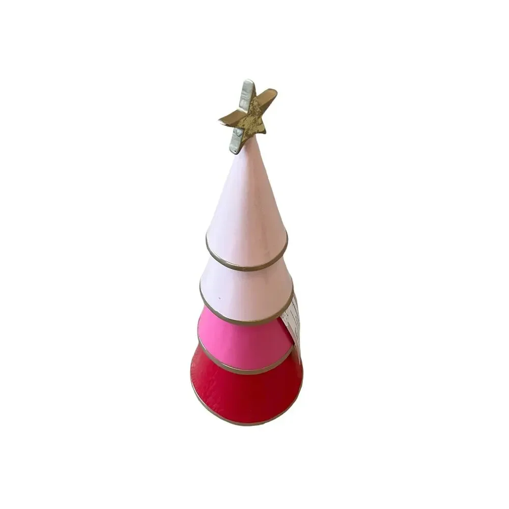 CUPCAKES AND CASHMERE Pink Christmas Tree with Gold Star 2024 NEW